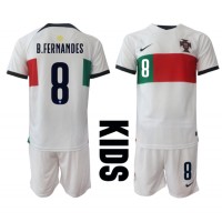 Dres Portugal Bruno Fernandes #8 Gostujuci za djecu SP 2022 Kratak Rukav (+ kratke hlače)